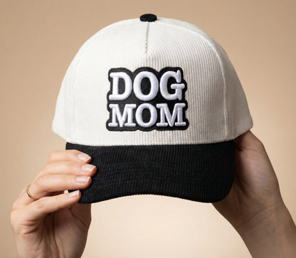 DogKingdom™ Dog Mom Corduroy Snapback Hat