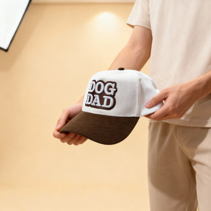 DogKingdom™ Dog Dad Corduroy Snapback Hat