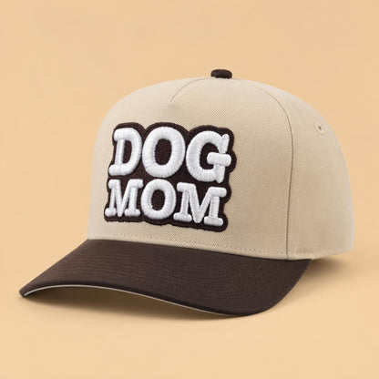 Dog Mom Hat | Brown & Natural Direct Embroidery Trucker – DogKingdom™