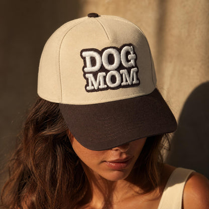 Dog Mom Hat | Brown & Natural Direct Embroidery Trucker – DogKingdom™