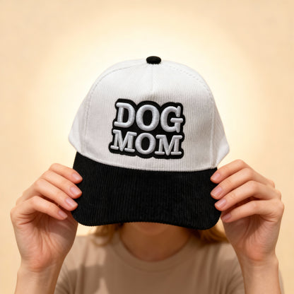 DogKingdom™ Dog Mom Corduroy Snapback Hat