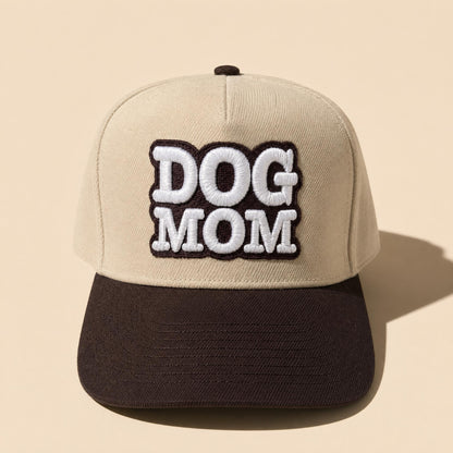 Dog Mom Hat | Brown & Natural Direct Embroidery Trucker – DogKingdom™
