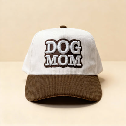 DogKingdom™ Dog Mom Corduroy Snapback Hat