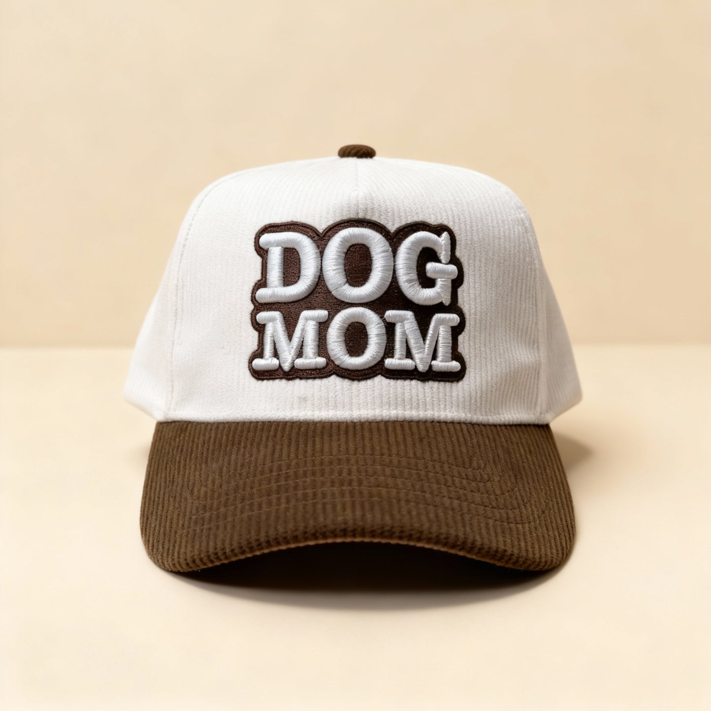 DogKingdom™ Dog Mom Corduroy Snapback Hat