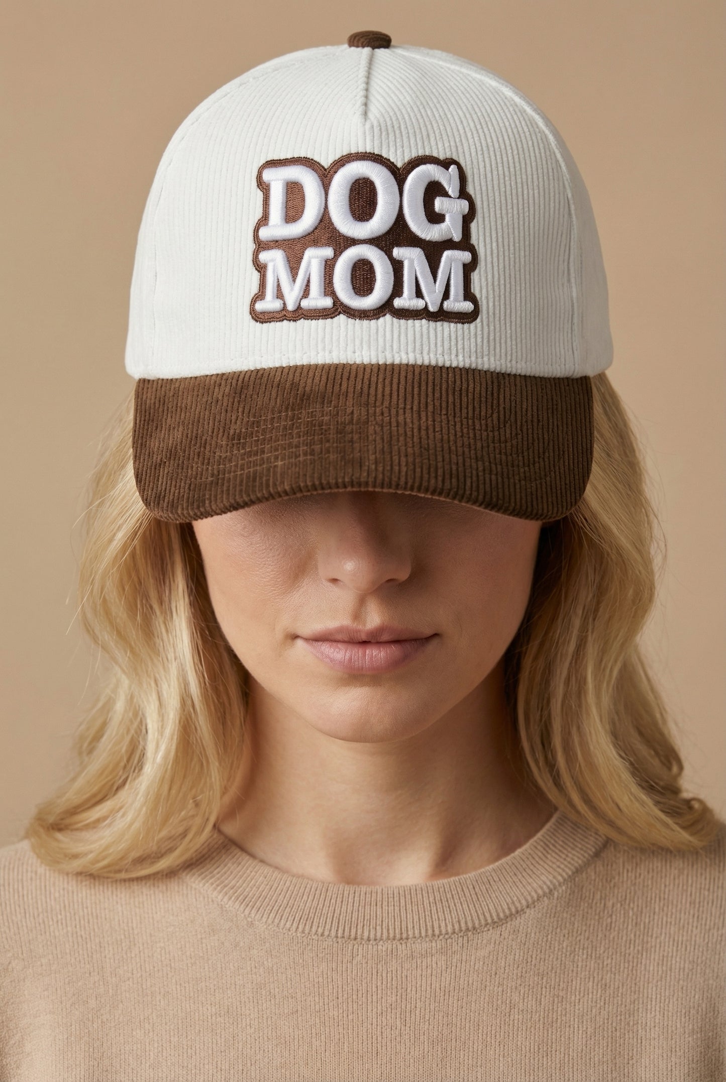 DogKingdom™ Dog Mom Corduroy Snapback Hat