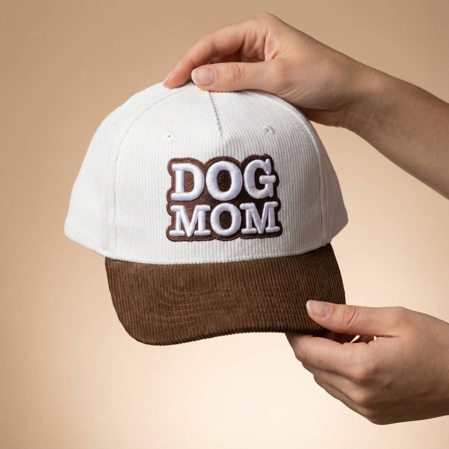 DogKingdom™ Dog Mom Corduroy Snapback Hat