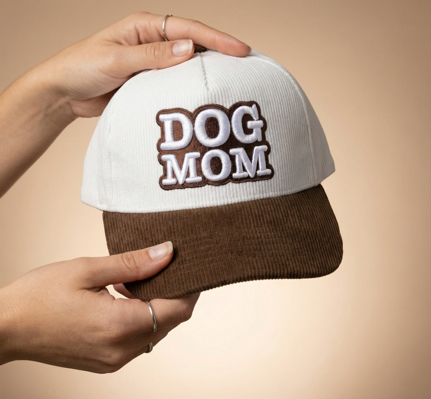 DogKingdom™ Dog Mom Corduroy Snapback Hat