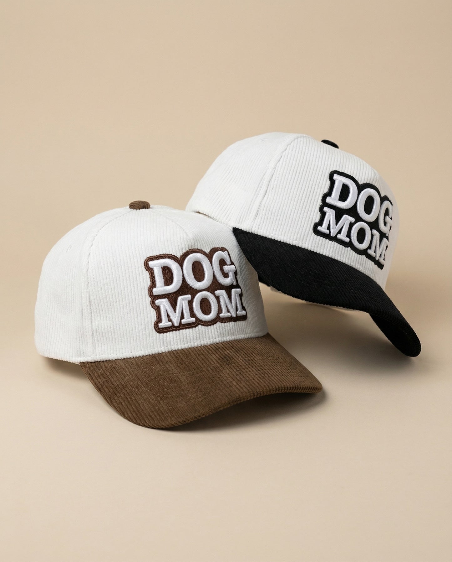 DogKingdom™ Dog Mom Corduroy Snapback Hat