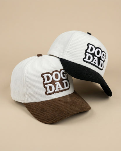 DogKingdom™ Dog Dad Corduroy Snapback Hat