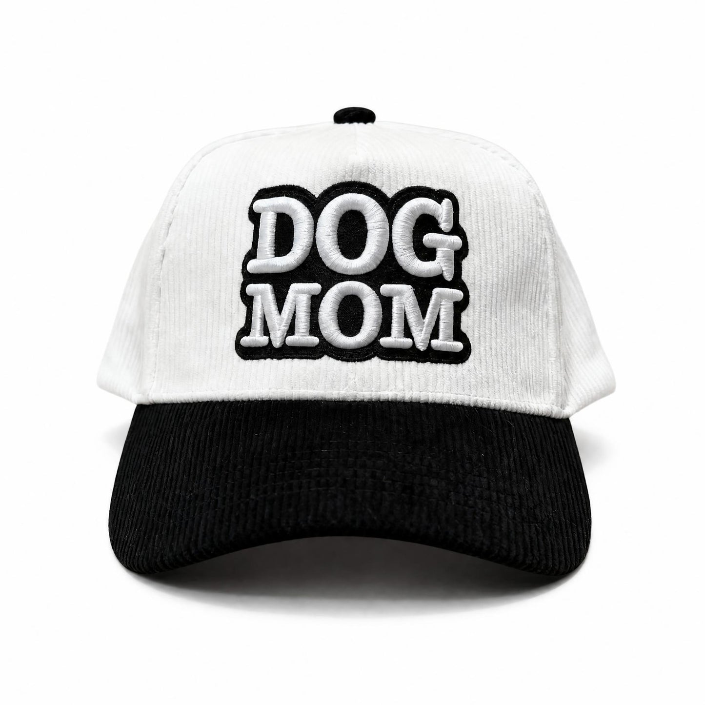 Dog Mom Corduroy Snapback Hat