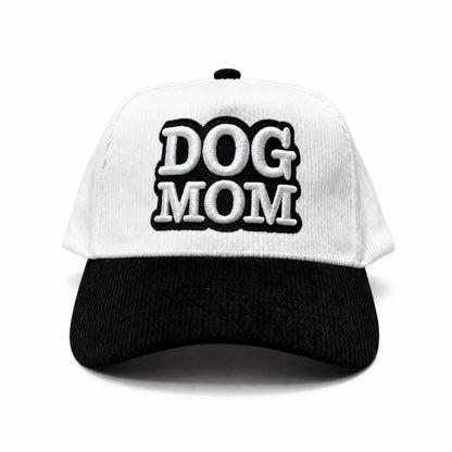 Dog Mom Corduroy Snapback Hat