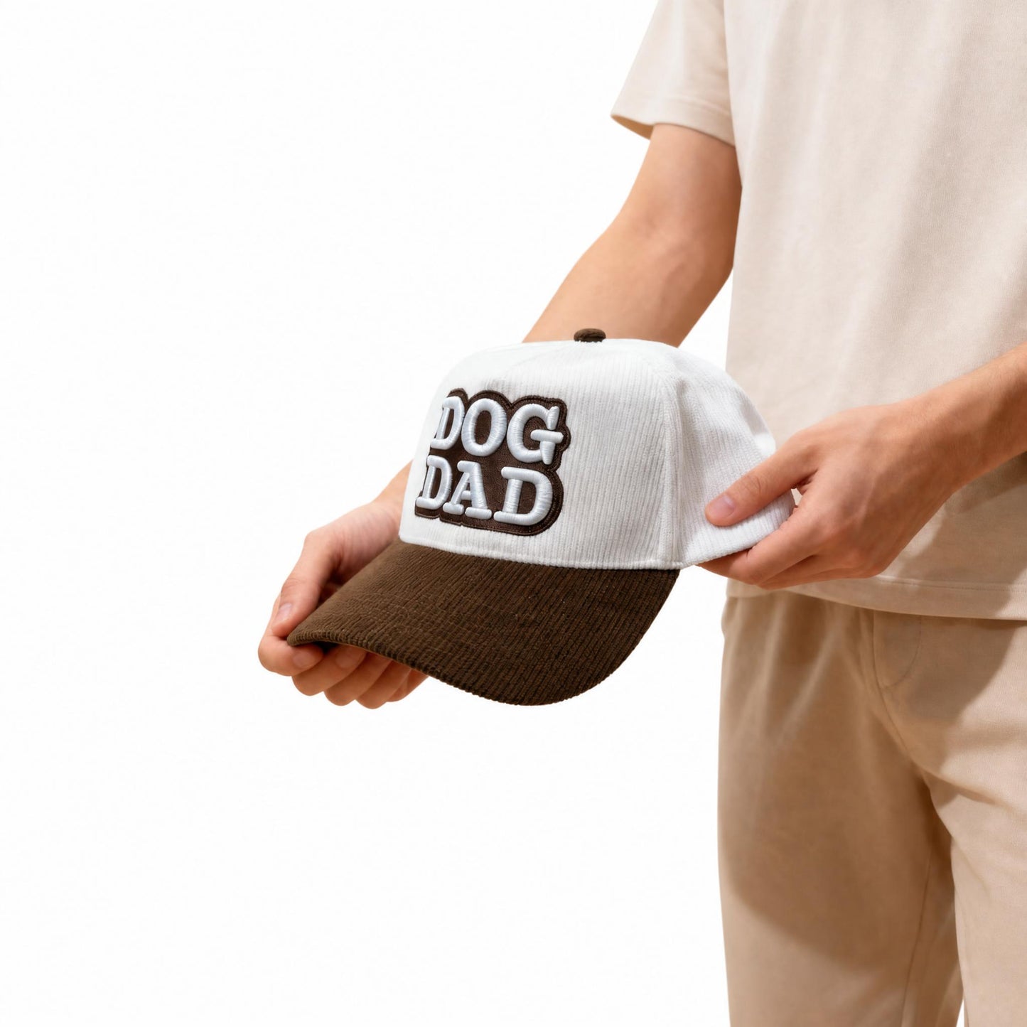 Dog Dad Corduroy Snapback Hat