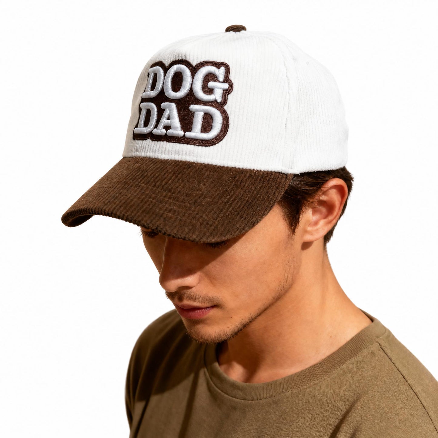 Dog Dad Corduroy Snapback Hat